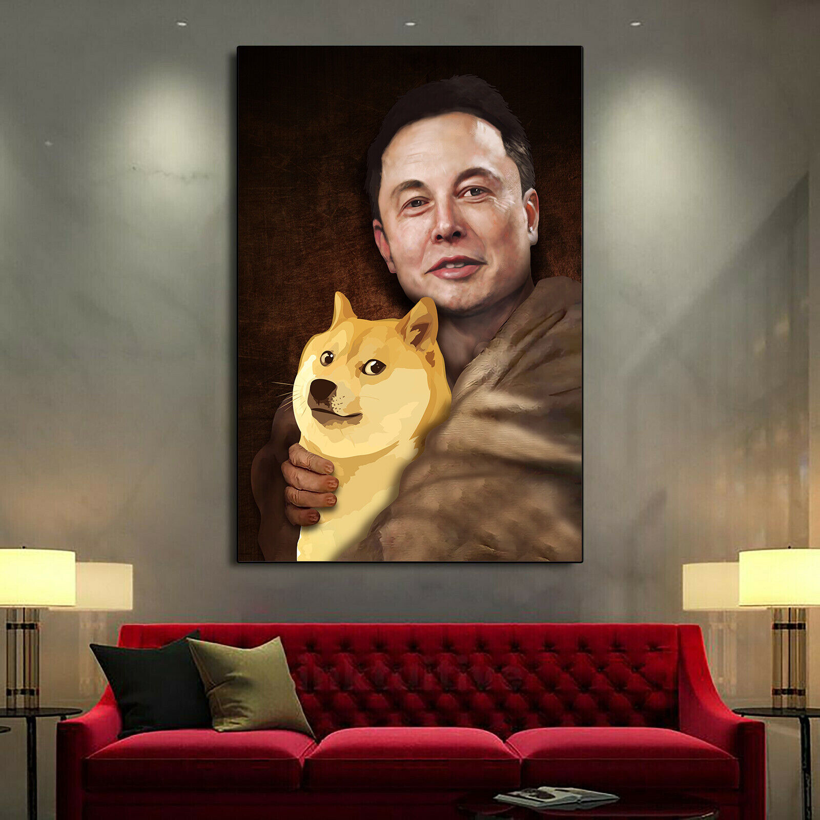 Engraçado Capivara Doge E Elon Meme Mania Posters Canvas