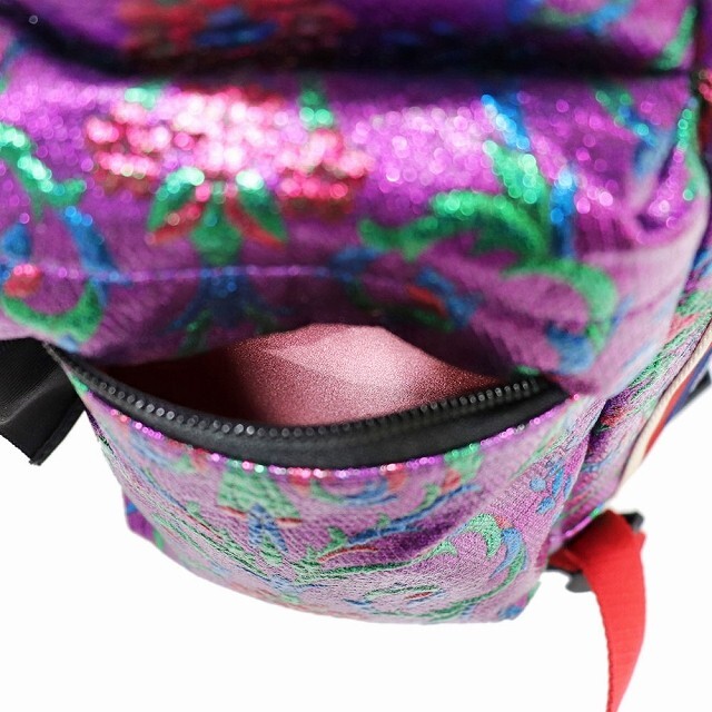 GUCCI Brocade Tech Pack Backpack Bag Purple Multicolor Tiger GUCCI Brocade Tech Pack Backpack Bag Purple Multicolor Tiger