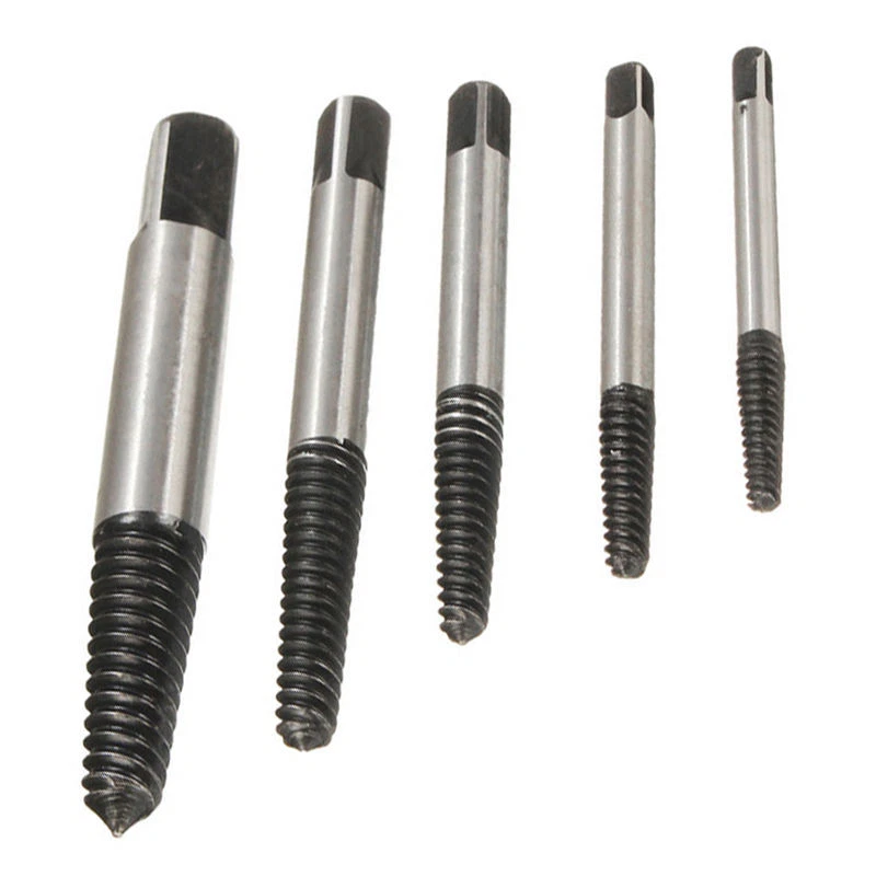 5pc BOLT SCREW REMOVER BROKEN EXTRACTOR KIT EZ EASY OUTS OUT STUD REVERSE THREAD