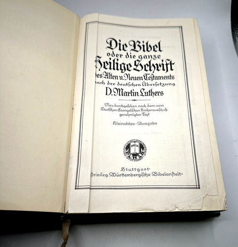 Die Heilige Srhrift Deutsche Bibel 1935 hat seltene Fotos Karten von Jerusalem Vintage - Bild 3 von 24