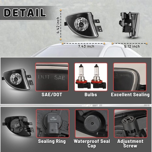 AUTOWIKI Pair For 2011-2013 Bmw 5 Series 528i 535i 550i Fog Lights Front Lamps - Bild 3 von 4