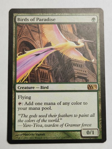 1x Birds of Paradise M12 x1 Mtg Magic the Gathering LP-NM - Picture 1 of 2