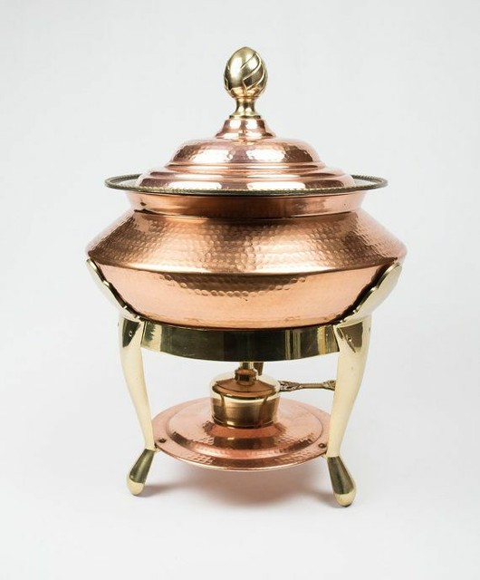 Copper Chafing Dish Buffet with Brass Stand Large size 20" Tall eBay