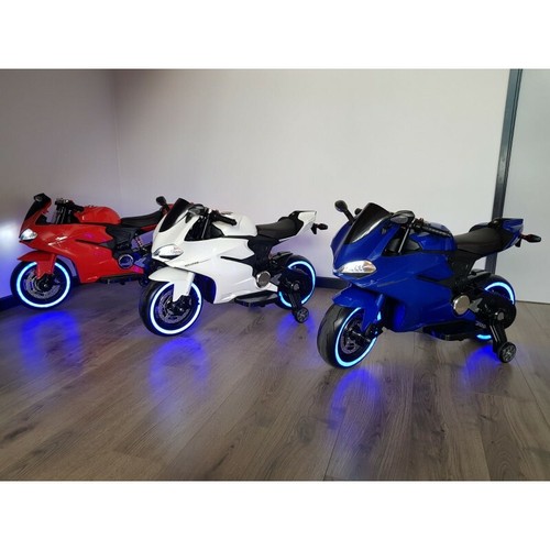 Little Riders Ducati Motorbike 12V Replica Electric-Powered Kids Ride On - Blue - Picture 5 of 7
