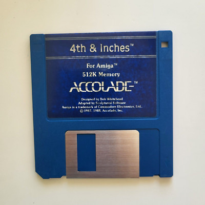   1 Diskette 4th & Inches von ACCOLADE   Commodore Amiga 500 1200  