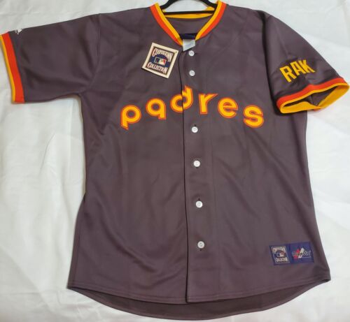 AUTHENTIC MAJESTIC LARGE TONY GWYNN SAN DIEGO PADRES TBTC JERSEY 6240 MADE USA - Picture 3 of 10