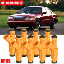  Fuel Injectors Set (8) 0280155710 for 1998 Ford Crown Victoria 4.6L V8