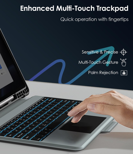 Nillkin for Samsung Galaxy Tab S9 FE plus Case with Detachable Keyboard, Multi-T - 第 5/12 張圖片