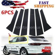 Black Car Window B Pillar Posts Trim Moulding Cover for Porsche Macan 2014-2022