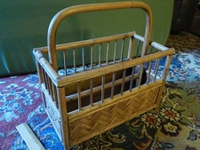 Bamboo Vintage Woven Wood Rectangle Four Leg (Magazine Rack_Misc.) Ltd FREE SHIP