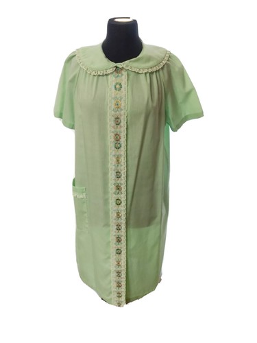 Vintage Robe Muu Muu L House Dress Nightgown Housecoat Lounge Grandma Granny 80s - Bild 1 von 9