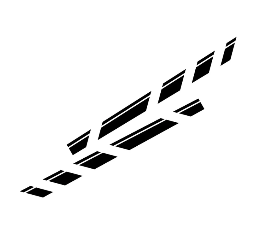 2 PCS Graphics Car Sticker For BMW X5 Side Skirt Racing Stripes Vinyl Decal Foto 2 de 4