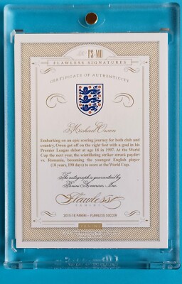 PANINI FLAWLESS SOCCER オーウェン 2015-16 Panini Flawless - Legends Michael Owen #126 /20 for