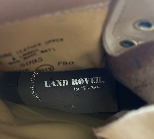 VINTAGE LAND ROVER THOM McAN LEATHER WHEAT WORK BOOTS IN BOX NEW 9.5 - Picture 9 of 9
