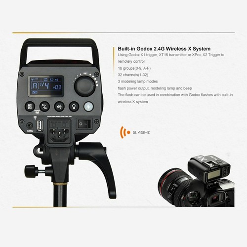 Godox MS300 GN58 2.4G Studio Strobe Head Monolight Bowens Sftbox Light Stand - Picture 4 of 8