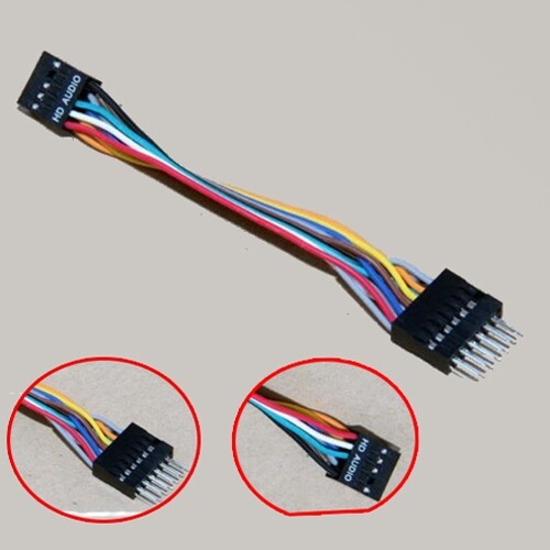 2 x câble convertisseur ATX HD Audio 9 broches femelle vers 13 broches mâle pour carte mère Lenovo - Photo 1/4