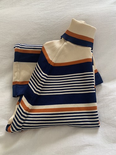 Wonder Years Hang Ten Style Poly Stripe Turtle Neck 60s Vintage Period Costume - Picture 23 of 23