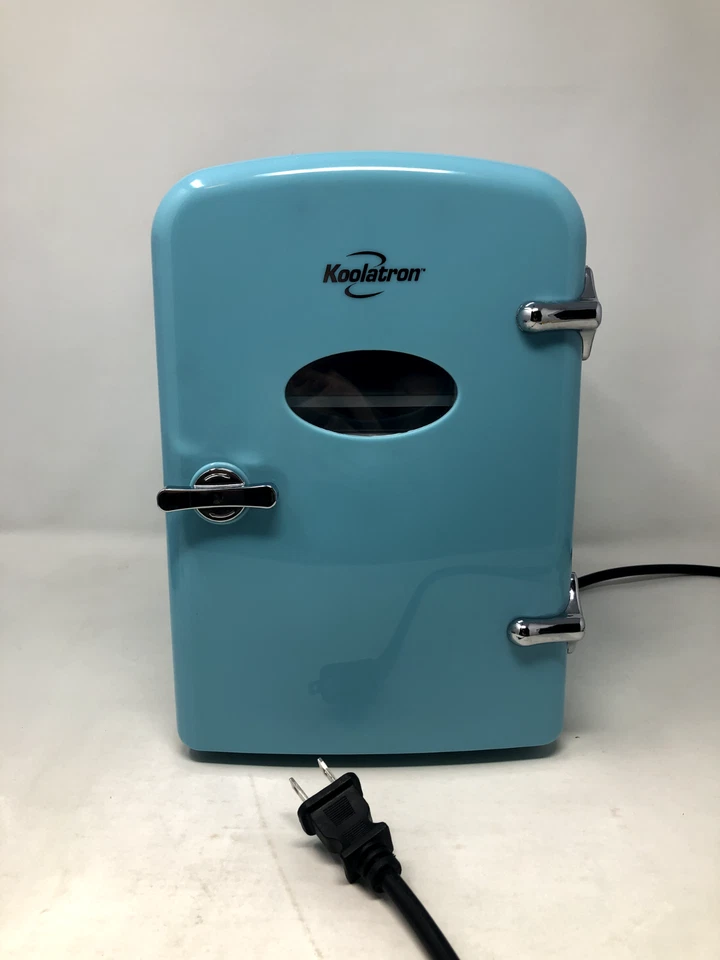 Mini nevera Koolatron azul claro 6 latas AC/DC enfriador termoeléctrico probado funciona Foto 2 de 4