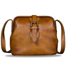 Genuine Leather Crossbody Bag for Women Small Satchel Phone bag Retro Mini Purse
