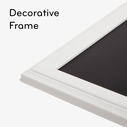 Magnetic Chalkboard, 30"x20", White Wood Style Frame, Premium Matte Surface - Picture 10 of 21