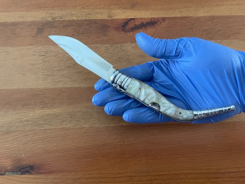3,75" Navaja Sevillana Bandolera Perlmutt Imitat Griff aus Spanien - US-Verkäufer - Bild 11 von 12