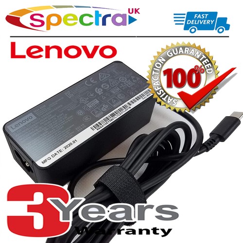 Lenovo ThinkPad T14 Charger USB-C AC Power Adapter 45w Genuine Original Laptop - Picture 2 of 8