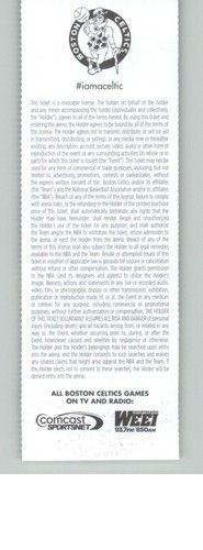 San Antonio Spurs vs Boston Celtics 11/21/2012 Full Ticket - Doc Rivers - Picture 2 of 2