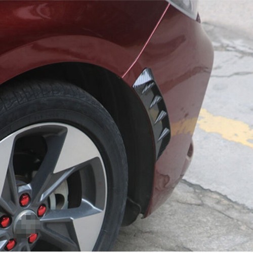 1Pair Universal Car Carbon Fiber Side Door Fender Vent Air Wing Cover Sticker - Picture 6 of 12