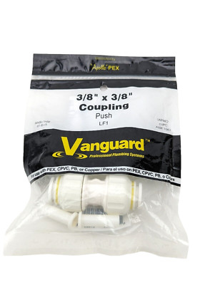 Apollo 3/8'' Push Fit Straight Coupling PEX, CPVC, Copper, PB: Quick Connect