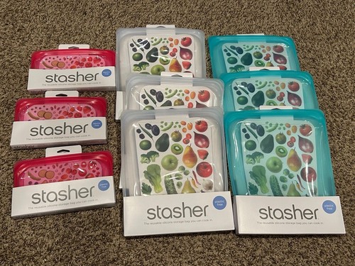 Stasher Reusable Silicone Storage Bags - NEW - 1/2 Gal and Snack Options - Picture 11 of 12