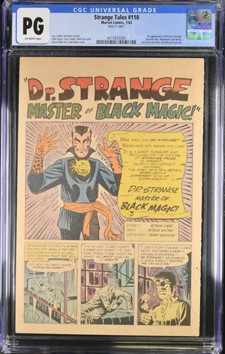 Strange Tales #110 1st App Doctor Strange Silver Age Marvel Comic 1963 CGC PG 13 - Picture 1 of 2