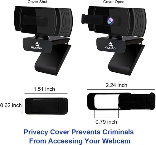 Nexigo N930AF Webcam with Microphone for Desktop, Autofocus, Webcam for Laptop, - Picture 4 of 16