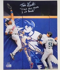 Torii Hunter signed "Rob Bonds" 2002 All Star Catch 11x14 photo Beckett BAS
