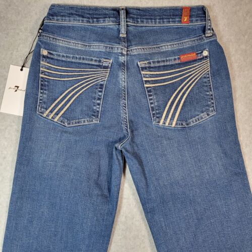 7 For All Mankind Dojo New York Jeans Women's Size 26x33 New York Dark 7U451767 - Picture 1 of 21