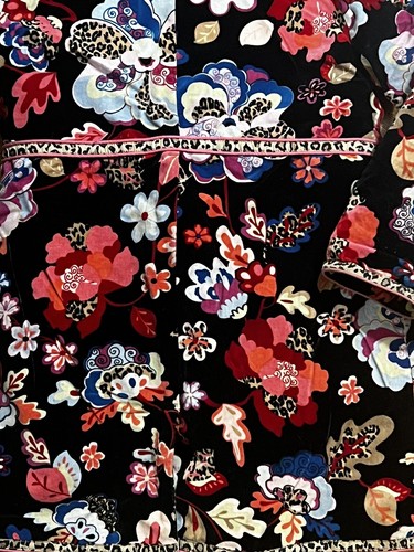 The Children's Place Girls Black Velvet Long Coat w/ Floral Print Large (10/12) - Picture 11 of 23