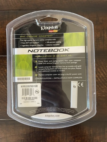 Kingston Technology Value RAM Notebook Memory 1GB DDR2 Brand New - Picture 2 of 2
