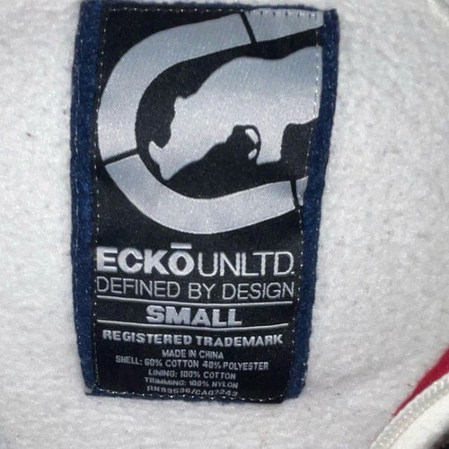 Ecko Unltd. Men's White, Black & Red Hoodie SZ S. Y2K Streetwear - Picture 2 of 13
