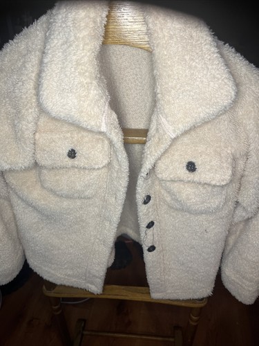 sincerely jules sweater white With 4 Button Up 2 Pockets Size 10 - Picture 7 of 7