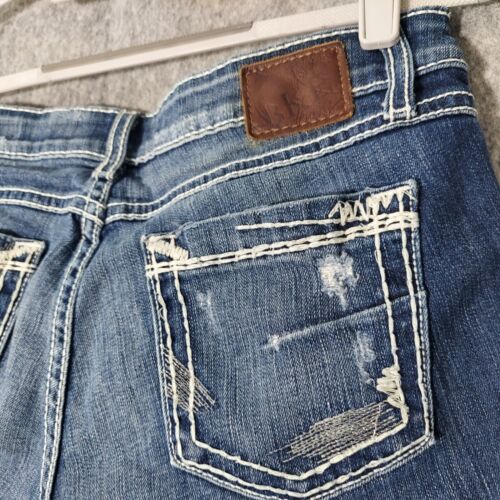 BKE Damen Jeans 28 Stella Straight Cropped Distressed bestickt Low Rise - Bild 9 von 12