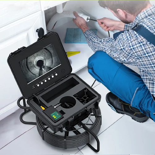Sewer Camera Pipe Inspection Camera 10in Screen 100ft 7mm Drain Camera Plumbing - Picture 4 of 11
