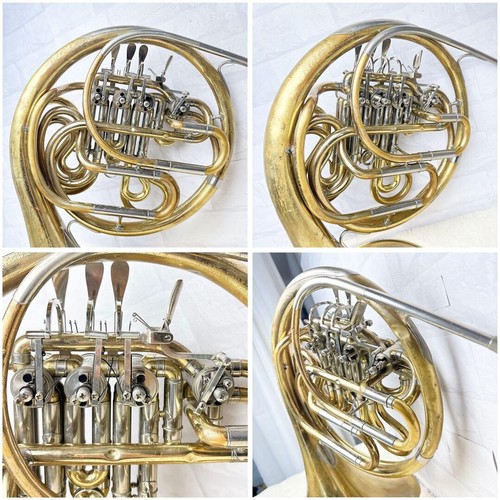 YAMAHA YHR-664 Full Double Horn Gold Wind instrument Maintained Mouthpiece Used - Picture 5 of 9