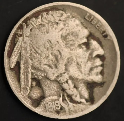 1919-P Buffalo Nickel - En muy buen estado muy bueno - ENVÍO GRATUITO - Imagen 3 de 4