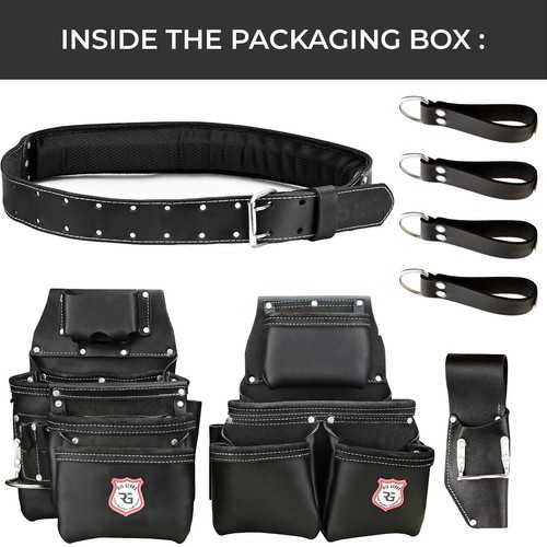22 pockets Heavy duty padded tool belt for men electricians farmers carpenters - Picture 2 of 10