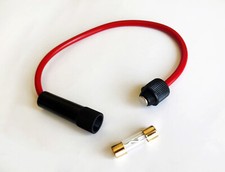 8 Gauge High Performance Bakelite AGU Type Fuse Holder with a piece of AGU Fuse