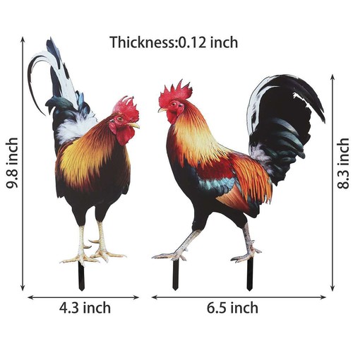 Rooster Chicken Statue Outdoor Garden Decoration Yard Art Figure Sculpture Decor - Picture 6 of 11