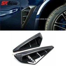 2PCS Part Carbon Front Side Fender Air Vent Trim Fit for BMW X5M F95 20-23
