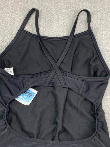 Sporti Guard Solid Thin Strap One Piece Swimsuit Womens size 34 Black Pool Beach - Picture 6 of 17