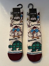 Stance Tootsie Roll Pops Mr. Owl Kids Y L 3-5.5 Canvas Crew Cotton 2 Pair Socks