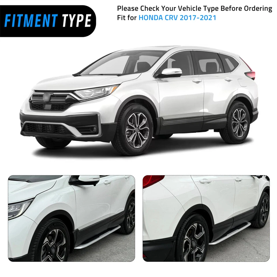 Fits 2017-2022 Honda CR-V CRV Running Boards Side Steps Nerf Bars Aluminum 2PCS - Image 2 of 4