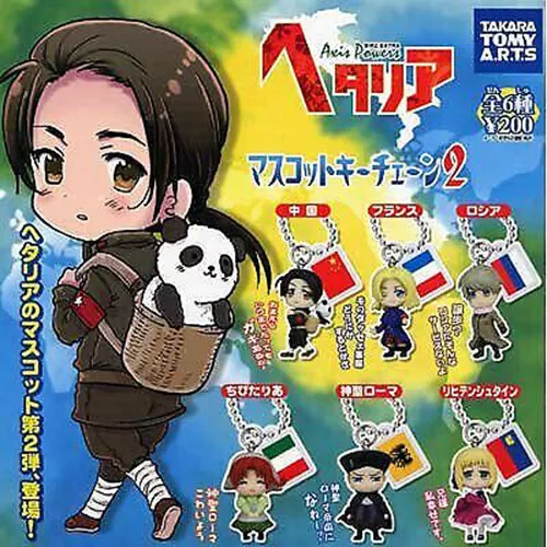 Tomy Hetalia Axis Powers Gashapon Capsule Mascot Figurine Keychain *PICK A CHAR* - Picture 2 of 15